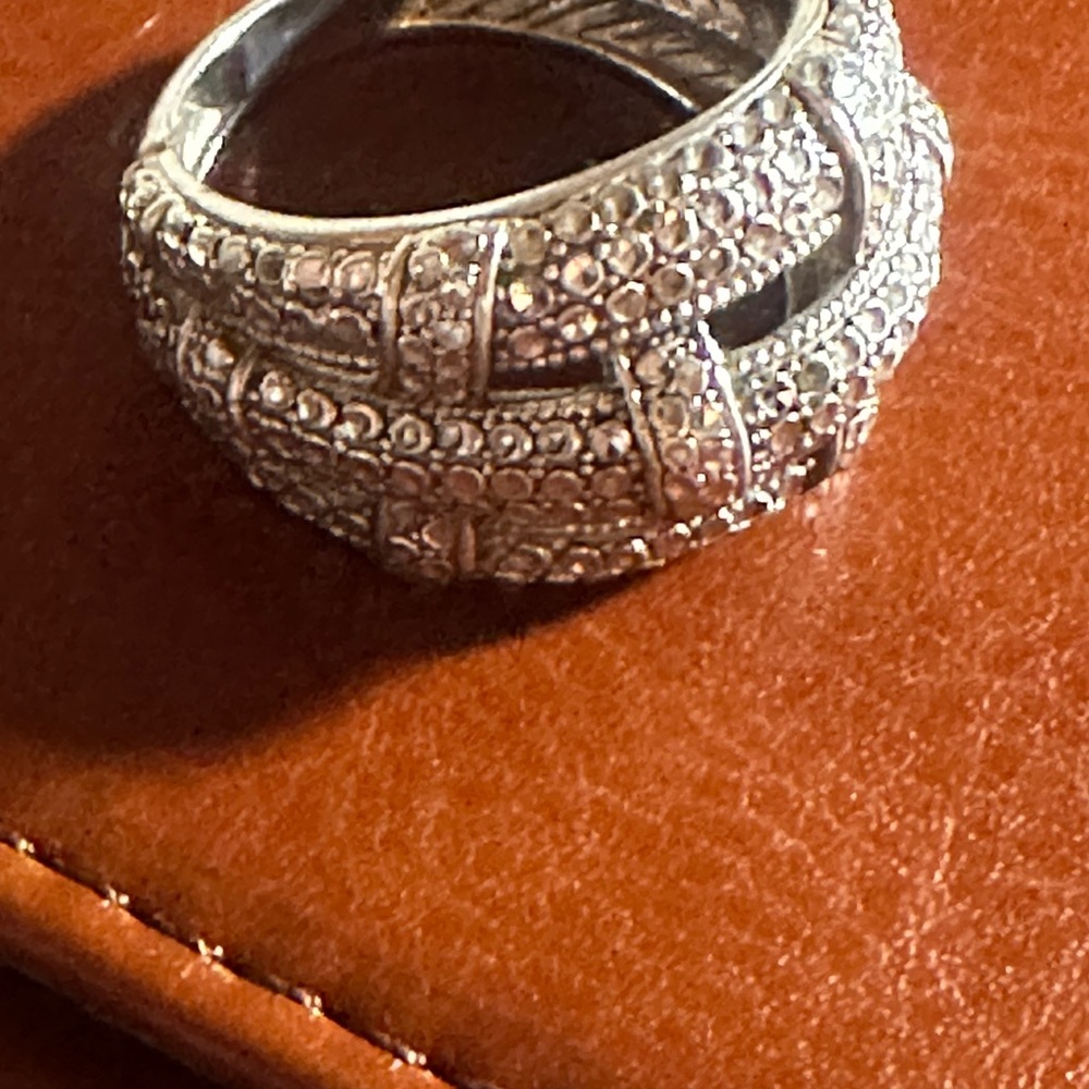 Sterling Silver Ring.. Size 9 Large Ring - image 6